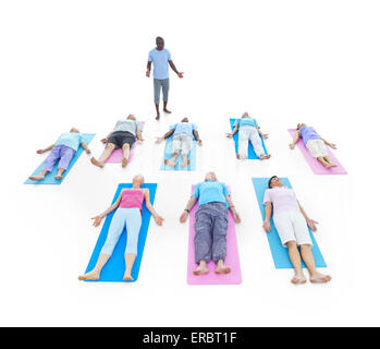 Group of Healthy People in the Fitness Stock Photo