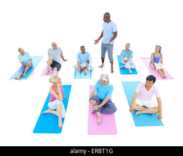 Group of Healthy People in the Fitness Stock Photo