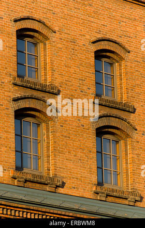 The red brick of the Sapporo Beer Garden is a popular tourist destination and home to an in-depth museum about the history of th Stock Photo