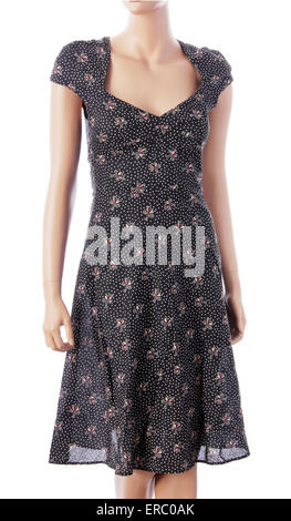Printed Floral Chiffon Dress Stock Photo