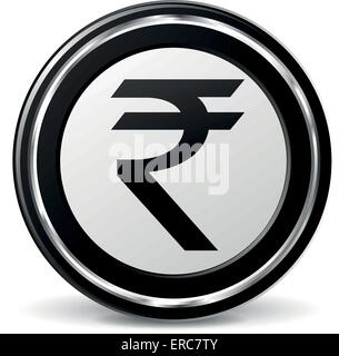 rupee icon black vector illustration Stock Vector Image & Art - Alamy