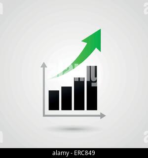 Vector illustration of success graph bars concept Stock Vector