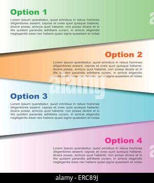 Vector illustration of four options layout background Stock Vector