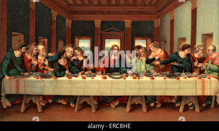 0030s THE LAST SUPPER AFTER LEONARDO DA VINCI BY GIAMPIETRINO CIRCA 1520 Stock Photo