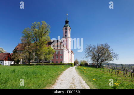 Pilgrimage church and Birnau Monastery, Unteruhldingen, Lake Constance, Baden-Württemberg, Germany Stock Photo