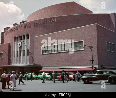 1950s PORT AUTHORITY BUS TERMINAL 8TH AVENUE 40TH AND 41ST STREETS NEW ...