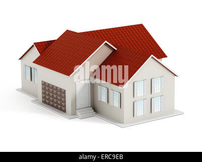 modern mansion isolated on white background Stock Photo - Alamy