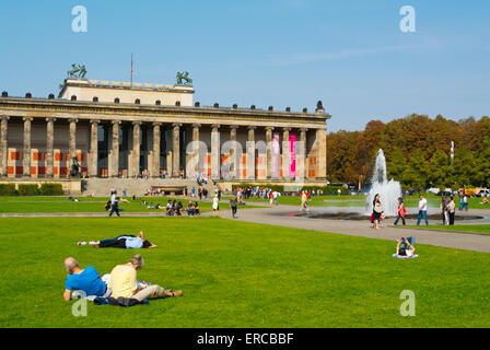 Lustgarten park, in front of Altes Museum, Museumsinsel, museum island, Mitte district, central Berlin, Germany Stock Photo