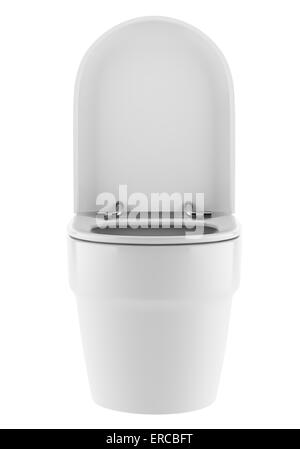 single modern toilet bowl isolated on white background Stock Photo - Alamy