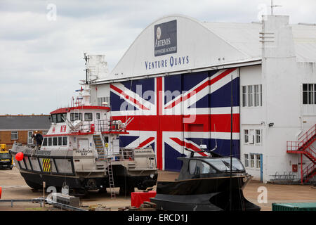 Venture Quays Artemis Offshore Academy East Cowes Isle of Wight Stock Photo