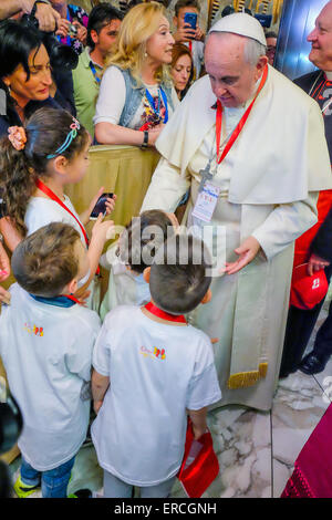 Vatican City. 30th May, 2015. Pope Francis meet the Train of the Children - 30 May 2015 Credit:  Realy Easy Star/Alamy Live News Stock Photo