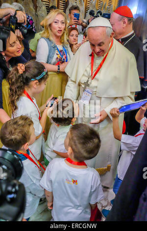 Vatican City. 30th May, 2015. Pope Francis meet the Train of the Children - 30 May 2015 Credit:  Realy Easy Star/Alamy Live News Stock Photo