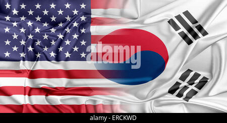 USA and Korea South Stock Photo