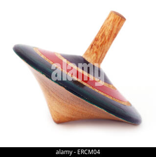 Decorative spinning top over white background Stock Photo