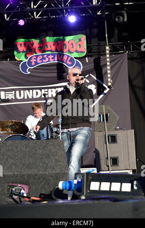 The Undertones at the Wychwood Music festival2015 in Cheltenham Gloucestershire England Stock Photo