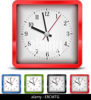 Square clock Stock Vector