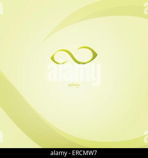 new infinity symbol over abstract background. vector logo design Stock Vector