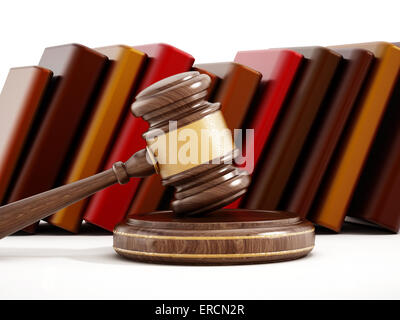 Gavel and books. Law concept. Stock Photo