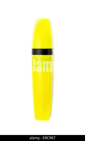 This is Yellow highlighter isolated over white Stock Photo