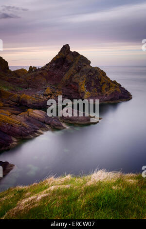 Rocky features near St Abb's Head on the Berwickshire coast of Scotland Stock Photo