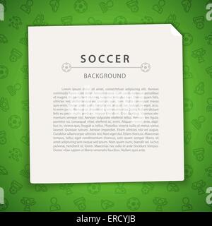 Thin Vector Icons on the Theme of Soccer Stock Vector