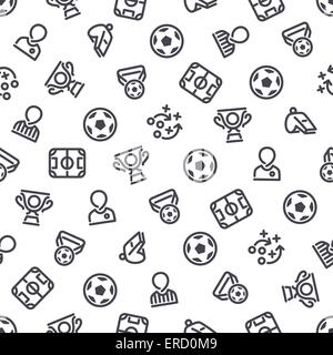 Soccer Icons Seamless Background Stock Vector