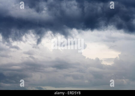dark rain clouds in the spring sky Stock Photo