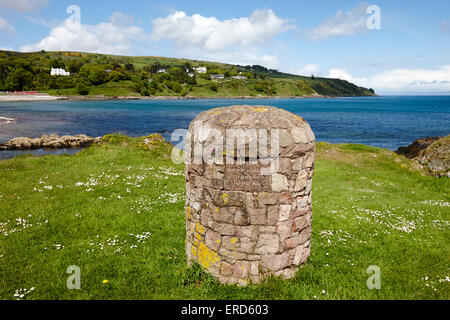 millennium cairn at limerick point Cushendall County Antrim Northern Ireland UK Stock Photo