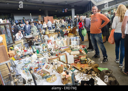 Els Encants, one of Europe's oldest open-air flea markets, Barcelona, Spain Stock Photo