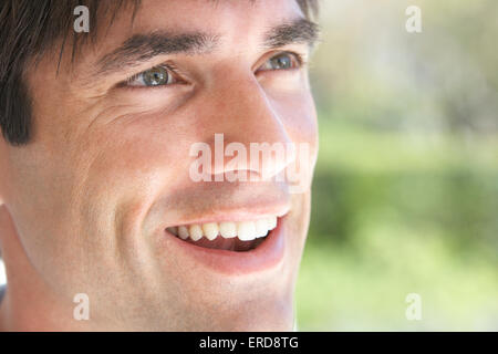 Portrait Of Man Smiling Stock Photo