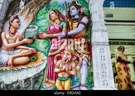 Mumbai India,Mahalakshmi Nagar,Bhulabhai Desai Marg,Road,Shree Swaminarayan Temple,Hindu,bindi,entrance,art,artwork,bindi,India150301245 Stock Photo