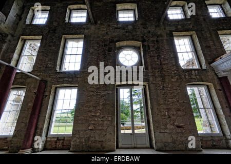 Appuldurcombe House is now a deserted shell, the mansion long abandoned but now cared for by English Heritage. Stock Photo