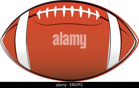 Vector illustration of american football ball drawing on white background Stock Vector