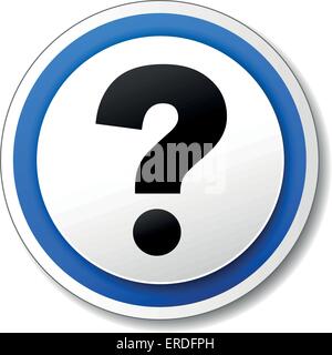 Vector illustration of black and blue help icon on white background Stock Vector