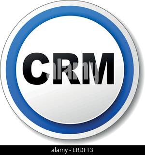 Vector illustration of black and blue crm icon Stock Vector