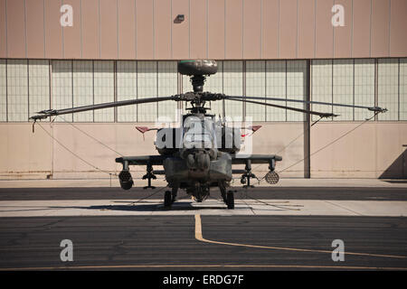 AH-64D Apache Longbow parked at Pinal Airpark, Arizona. Stock Photo