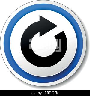Vector illustration of black and blue refresh icon Stock Vector