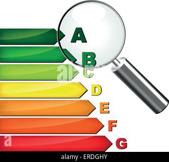 Vector illustration of house energy efficiency concept Stock Vector