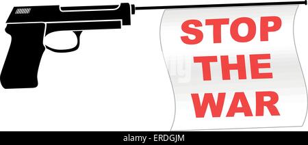 Vector illustration of stop the war concept icon Stock Vector