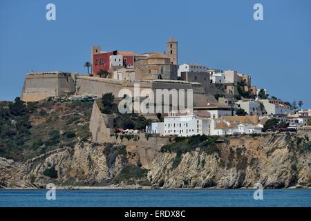 Historic centre, Dalt Vila, Eivissa or Ibiza city, Ibiza, Balearic Islands, Spain Stock Photo