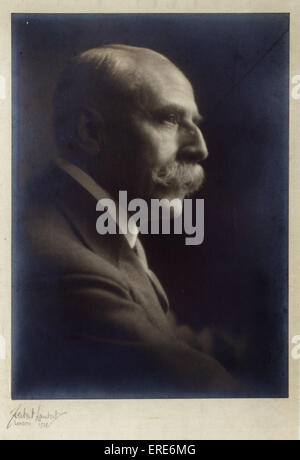 Edward Elgar, portrait, 1921. British composer 2 June 1857 - 23 February 1934.  Photograph by Herbert Lambert (1881 - 1936). Stock Photo