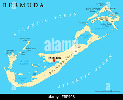 Bermuda Political Map Ere908 