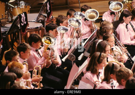 Wind band with youth musicians Stock Photo