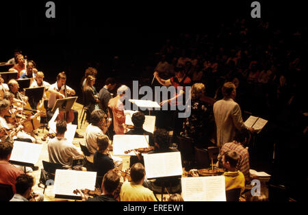 THIELEMANN Christian  conducting, May 1998 Rehearsing with Royal Opera Chorus and Orchestra of Royal Opera House concert Stock Photo