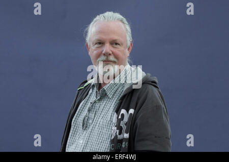 Peter May at Edinburgh International Book Festival 2012.  There to discuss his latest book 'The Lewis Man'. Scottish novelist, Stock Photo