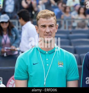 New York, NY - May 30, 2015: Manchester City FC Player Joe Hart attends game between New York City Football Club and Houston Dynamo at Yankee Stadium Stock Photo