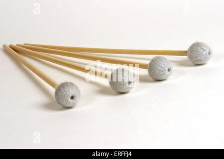 Vibraphone mallets / beaters / sticks cut out / silhouette Stock Photo