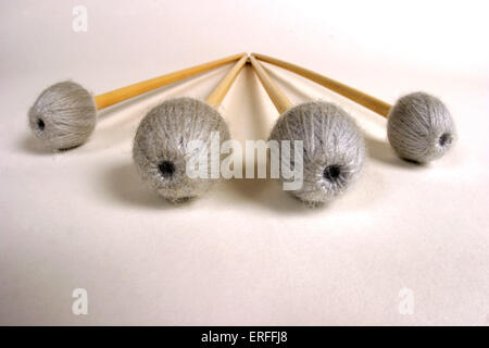 Vibraphone mallets / beaters / sticks Stock Photo