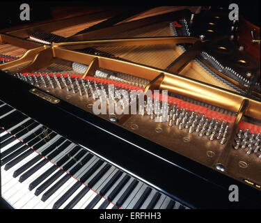 Grand piano by Steinway Keys, strings, hammers Stock Photo