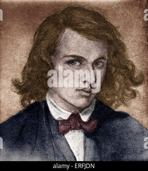 Rossetti, Dante Gabriel or Gabriel Charles Dante Rossetti - English poet, painter and translator 1828-1882.  Self-portrait when Stock Photo